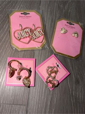 Juicy Couture 4 Pairs of Earrings
